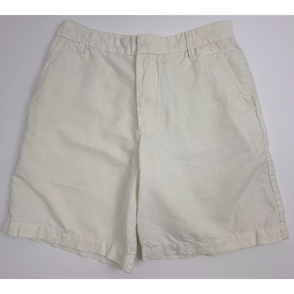 Breakwater Linen Cotton Shorts Ivory Chino Resort Cruise Preppy Old Money 32